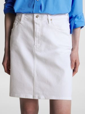 High rise straight fit denim rok | WIT | Tommy