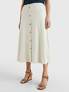 denim buttoned high rise denim skirt for women tommy hilfiger