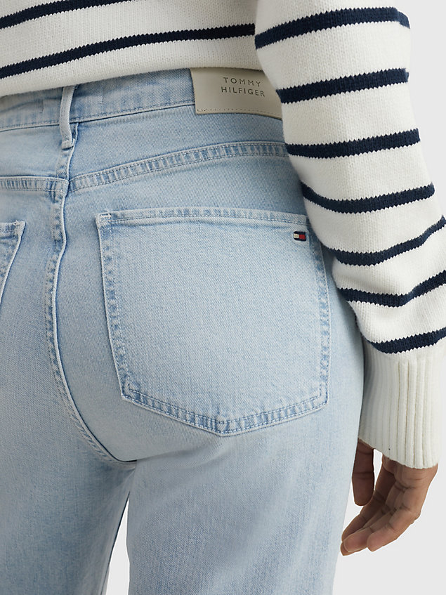 denim high rise bootcut jeans met fading voor dames - tommy hilfiger