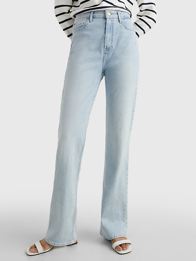 denim high rise bootcut jeans met fading voor dames - tommy hilfiger