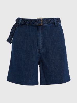 High Rise Flared Denim Shorts DENIM Tommy Hilfiger