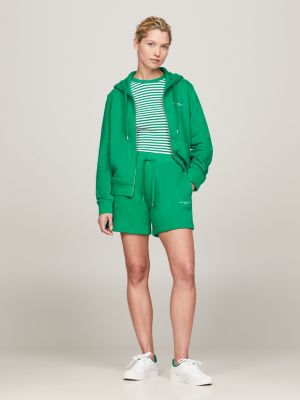 shorts 1985 collection signature relaxed fit verde da donne tommy hilfiger