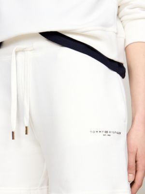 shorts 1985 collection signature relaxed fit bianco da donne tommy hilfiger