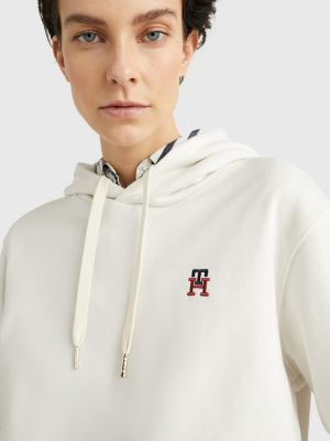 Regular Fit TerryHoodie mit Monogramm BEIGE Tommy Hilfiger