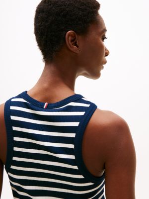 multi ribbed slim tank top for women tommy hilfiger