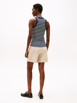 multi ribbed slim tank top for women tommy hilfiger