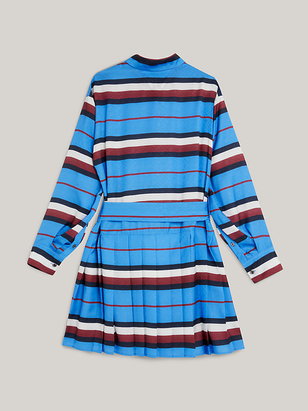 blue crest stripe relaxed fit shirt dress for women tommy hilfiger