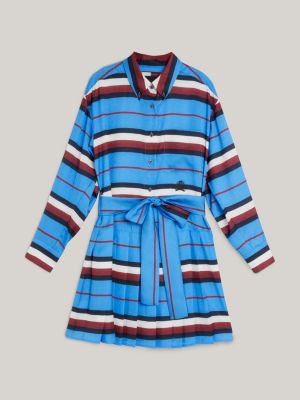 Crest Stripe Relaxed Fit Shirt Dress Blue Tommy Hilfiger