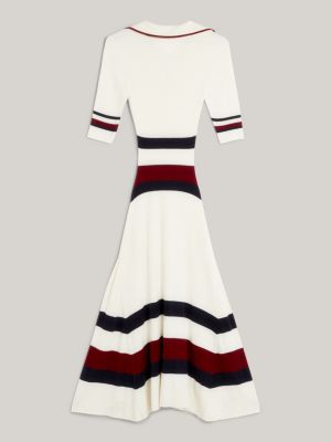 Global Stripe | Dress Midi Tommy | White Hilfiger