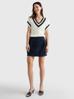 Pleated Mini Skirt BLUE Tommy Hilfiger