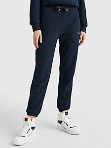 blue 1985 collection tapered joggers for women tommy hilfiger