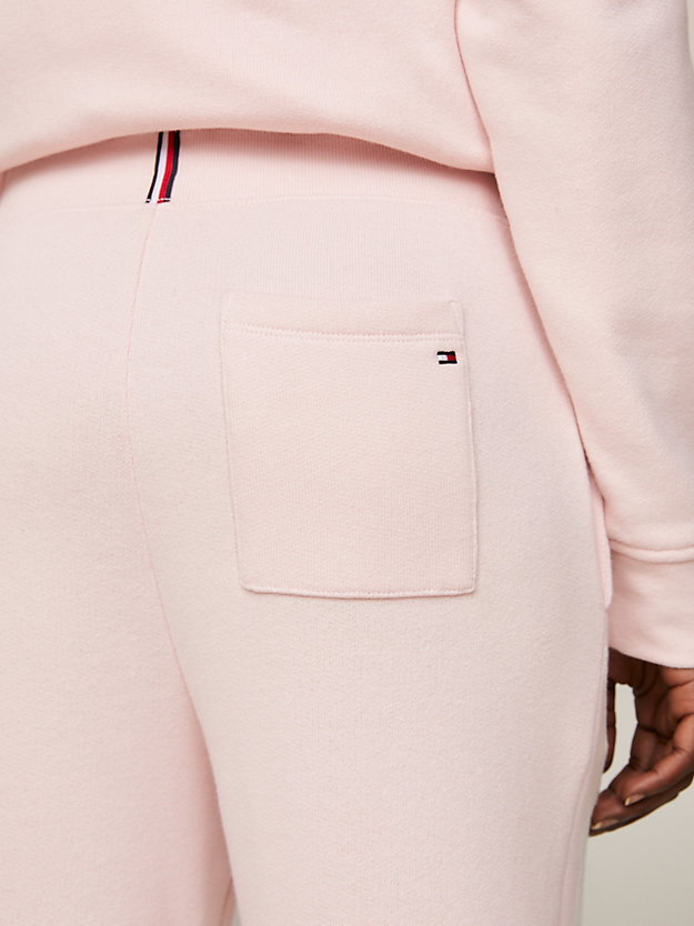 pink 1985 collection signature tapered joggers for women tommy hilfiger