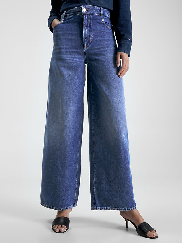 denim classics carpenter-jeans mit wappen für damen - tommy hilfiger