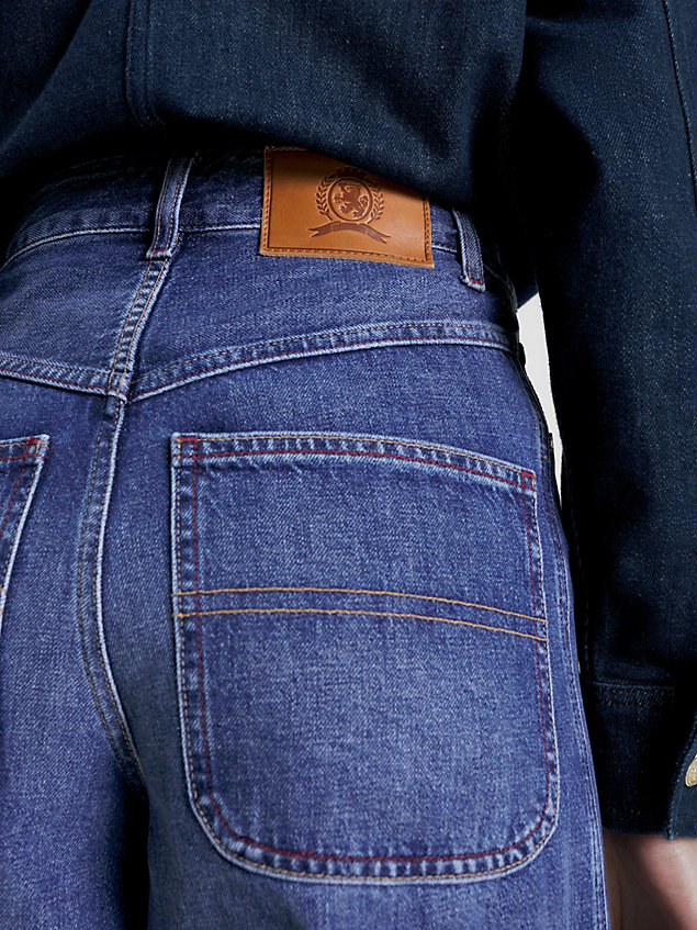 denim classics carpenter faded jeans met embleem voor dames - tommy hilfiger
