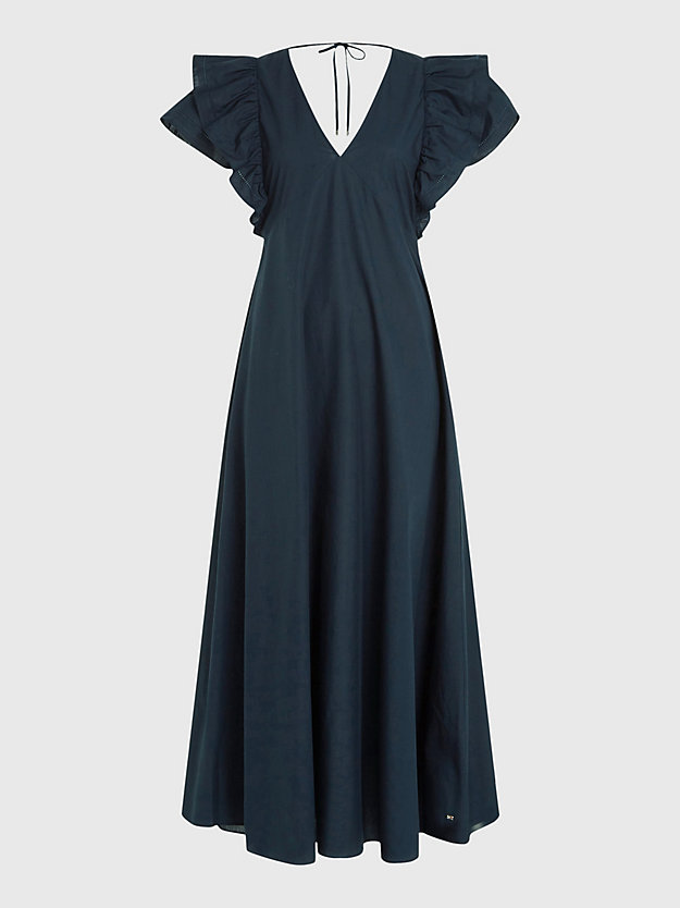 DESERT SKY Ruffled Sateen Maxi Dress for women TOMMY HILFIGER