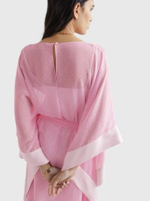 Tie Waist Chiffon Kaftan PINK Tommy Hilfiger