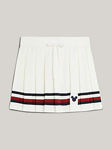 white disney x tommy stripe pleated mini skirt for women tommy hilfiger