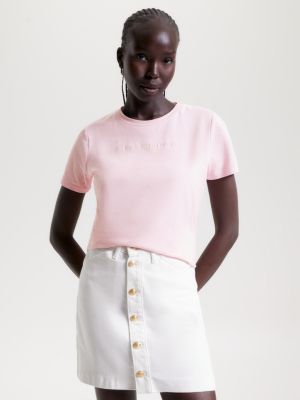 Pink tommy hilfiger shirt womens new arrivals