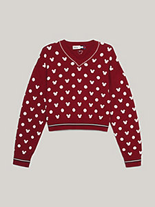 red disney x tommy polka dot relaxed jumper for women tommy hilfiger