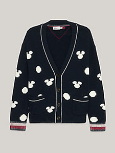 blue disney x tommy polka dot relaxed cardigan for women tommy hilfiger