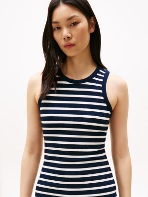 meerdere kleuren slim fit mouwloze bodycon maxi-jurk voor dames - tommy hilfiger