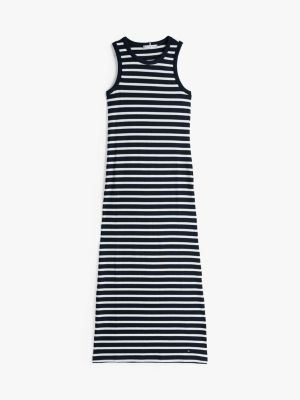 meerdere kleuren slim fit mouwloze bodycon maxi-jurk voor dames - tommy hilfiger