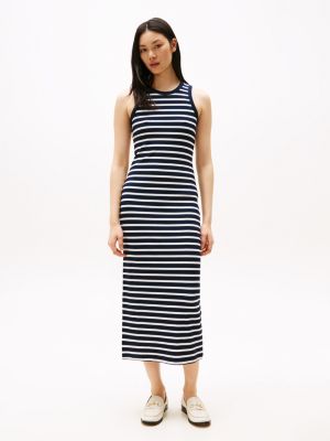 robe longue moulante sans manches plusieurs couleurs pour femmes tommy hilfiger