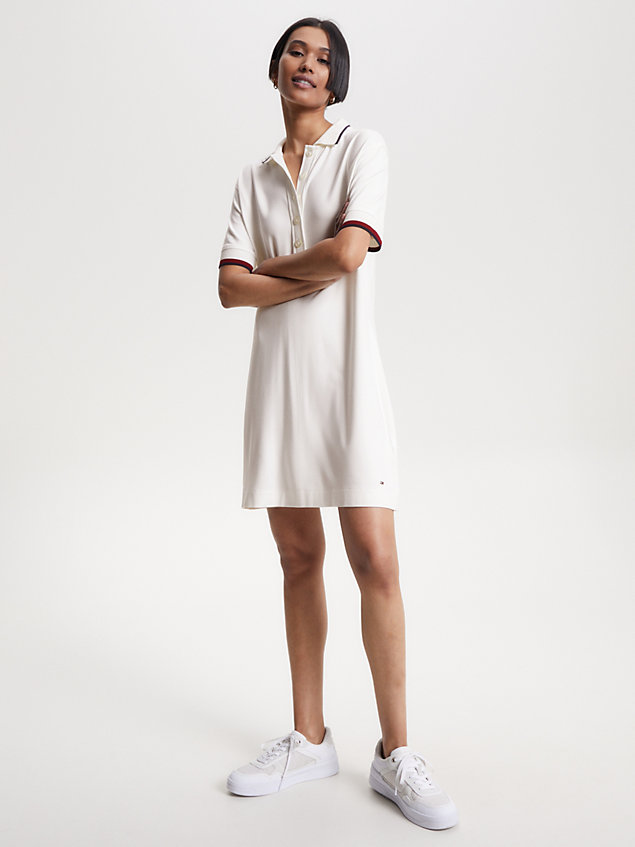 white global stripe mini polo dress for women tommy hilfiger