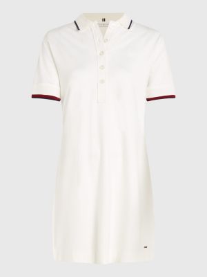 Hilfiger Mini | Polo | Global Stripe White Dress Tommy