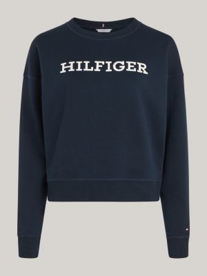 Hilfiger Monotype Embroidery Sweatshirt | Tommy Hilfiger | Blue