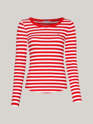 red long sleeve tommy hilfiger shirt