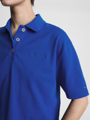 Tommy Halbarm-Poloshirt | | Hilfiger Fit Blau Modern Relaxed