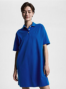 robe polo modern décontractée bleu pour femmes tommy hilfiger