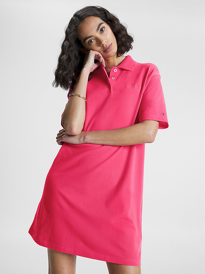 Modern Relaxed Polo Dress | Pink | Tommy Hilfiger