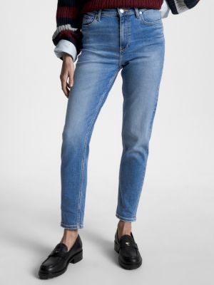 Gramercy High Rise Tapered Faded Jeans Denim Tommy Hilfiger