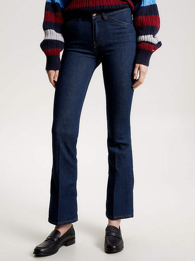 denim bootcut jeans mit mittelhohem bund für damen - tommy hilfiger
