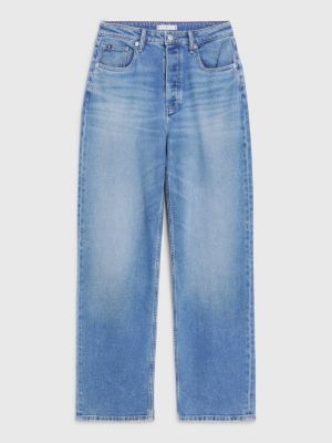 High Rise Relaxed Straight Leg Faded Jeans | DENIM | Tommy Hilfiger