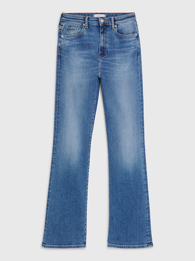 denim high rise bootcut faded jeans for women tommy hilfiger