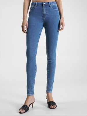 Tommy Hilfiger Como Mid Rise Skinny TH Flex Jeans Navy, Woman's Clothing