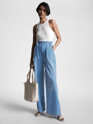 High Rise Wide Leg Paperbag Jeans | Denim | Tommy Hilfiger