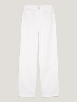 | White Straight Tommy | Hilfiger High White Jeans Rise Relaxed