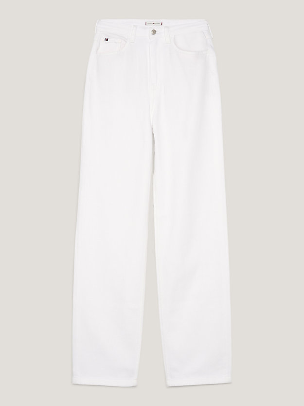High Rise Relaxed Straight White Jeans | White | Tommy Hilfiger