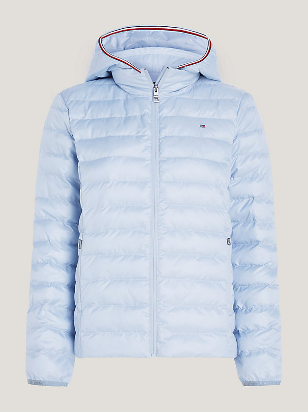 blue global stripe lightweight padded jacket for women tommy hilfiger