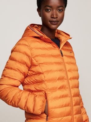 Lightweight Padded Hooded Jacket Orange Tommy Hilfiger