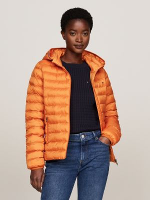 Orange jean jacket womens best sale