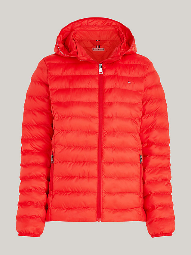 red global stripe lightweight padded jacket for women tommy hilfiger