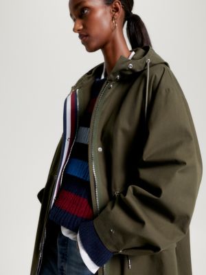 Hooded Drawstring Parka Khaki Tommy Hilfiger