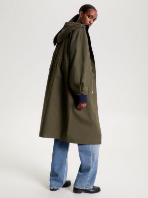 Hooded Drawstring Parka Khaki Tommy Hilfiger