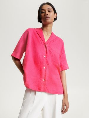 Camisa rosa best sale tommy hilfiger mujer