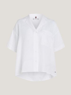 Witte blouse discount met korte mouwen